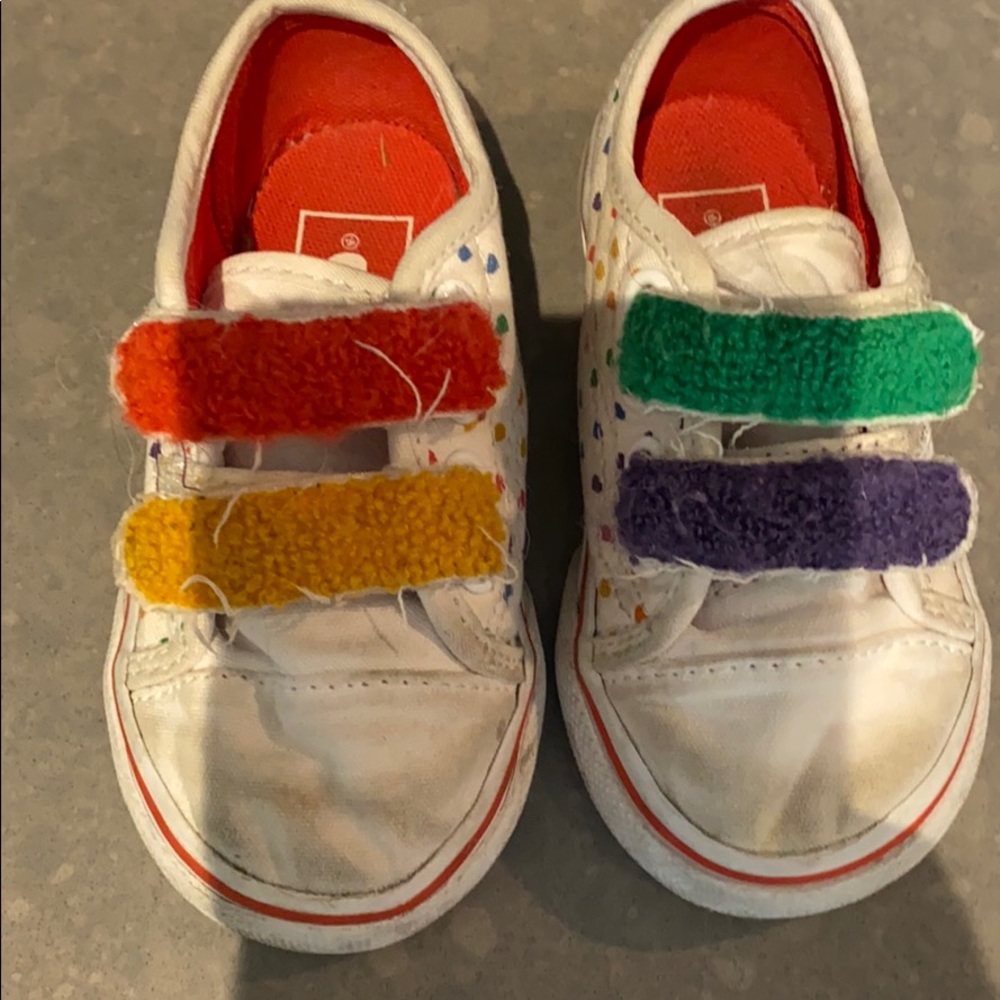 Kids vans rainbow shoes